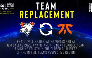 Fnatic to replace Virtus.pro at IEM Dallas 2023