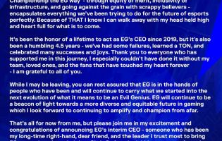Evil Geniuses' CEO is stepping down