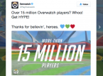 Blizzard celebrates as Overwatch reaches over 15 million players