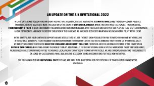 Six Invitational 2022 will not take place in Canada this year
